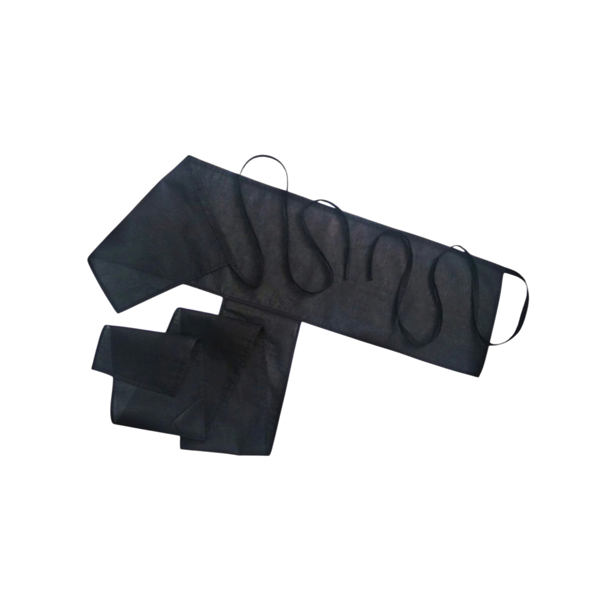 Black rectangular cotton langota